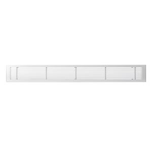  Grille de soufflage linéaire de 800x100 mm en aluminium blanc mat - 400x400px